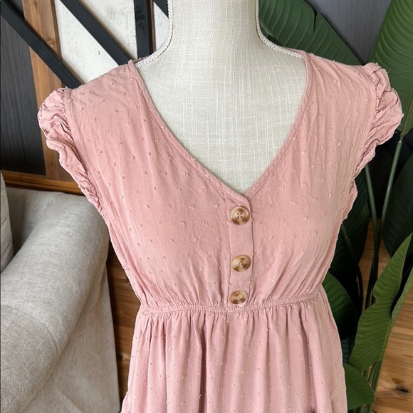 Pink Button-Front Dress xl preloved sweet wanderer - Picture 4 of 12